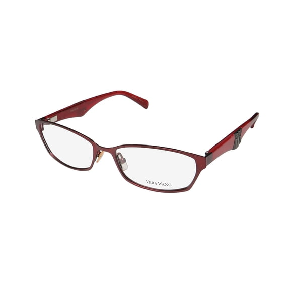 NEW VERA WANG V092 WOMENS/LADIES CAT EYE FULL-RIM RUBY FRAME DEMO LENSES 50-16-133 SPRING HINGES EYEGLASSES/GLASSES