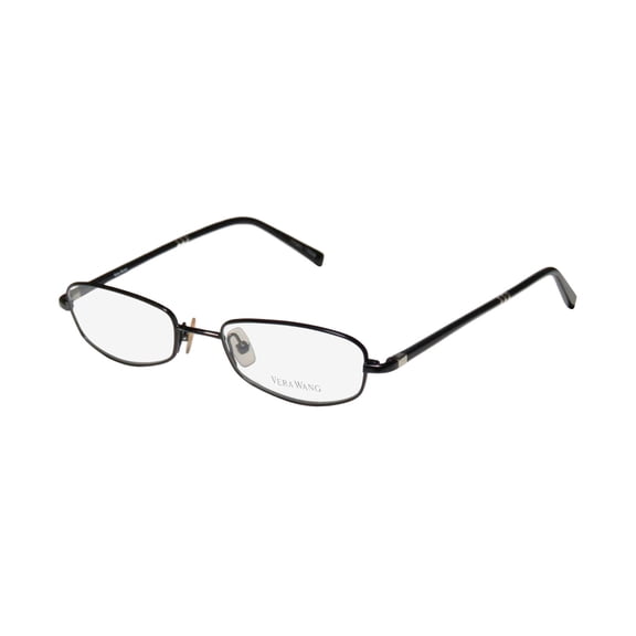 NEW VERA WANG V108 WOMENS/LADIES DESIGNER FULL-RIM BLACK PRESTIGIOUS DESIGNER OPTICAL FRAME DEMO LENSES 50-18-135 EYEGLASSES/EYE GLASSES
