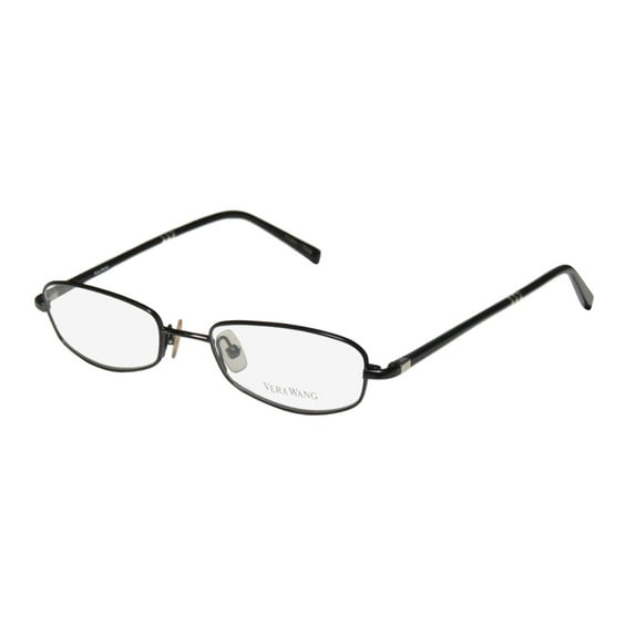 NEW VERA WANG V108 WOMENS/LADIES DESIGNER FULL-RIM BLACK PRESTIGIOUS DESIGNER OPTICAL FRAME DEMO LENSES 50-18-135 EYEGLASSES/EYE GLASSES
