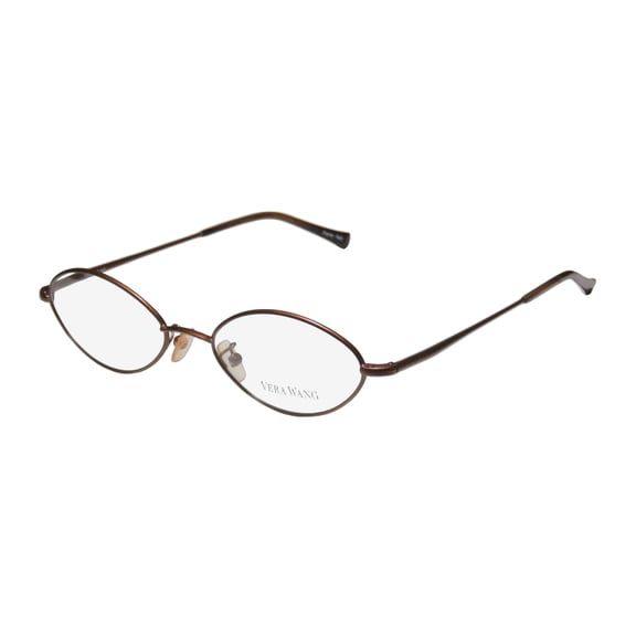 NEW VERA WANG V15 WOMENS/LADIES CAT EYE FULL-RIM CHOCOLATE ULTIMATE COMFORT & LIGHT WEIGHT CAT EYE SHAPE FRAME DEMO LENSES 48-19-135 FLEXIBLE HINGES EYEGLASSES/GLASSES