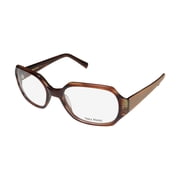 NEW VERA WANG V162 WOMENS/LADIES DESIGNER FULL-RIM BROWN / PEARL FRAME DEMO LENSES 52-18-135 EYEGLASSES/SPECTACLES