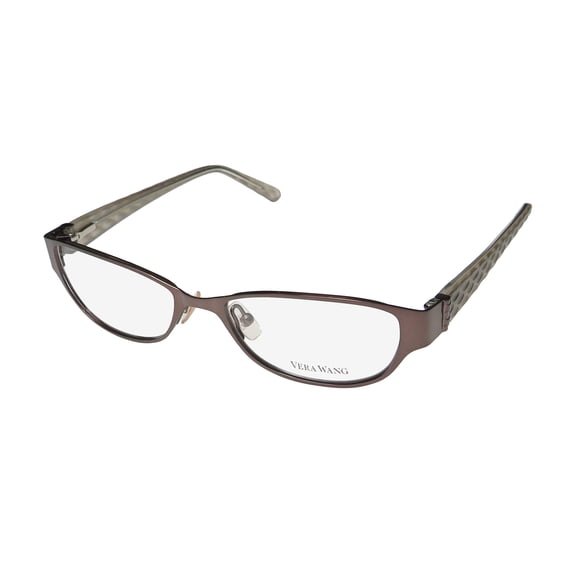 NEW VERA WANG V313 WOMENS/LADIES CAT EYE FULL-RIM BROWN FRAME DEMO LENSES 50-16-130 EYEGLASSES/EYEWEAR