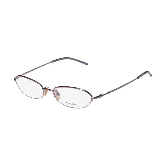 NEW VERA WANG V32 WOMENS/LADIES DESIGNER HALF-RIM LILAC SIMPLE & ELEGANT SOPHISTICATED FRAME DEMO LENSES 48-16-135 EYEGLASSES/SPECTACLES