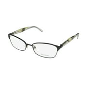 NEW VERA WANG V349 WOMENS/LADIES CAT EYE FULL-RIM BLACK FRAME DEMO LENSES 51-16-132 SPRING HINGES EYEGLASSES/GLASSES