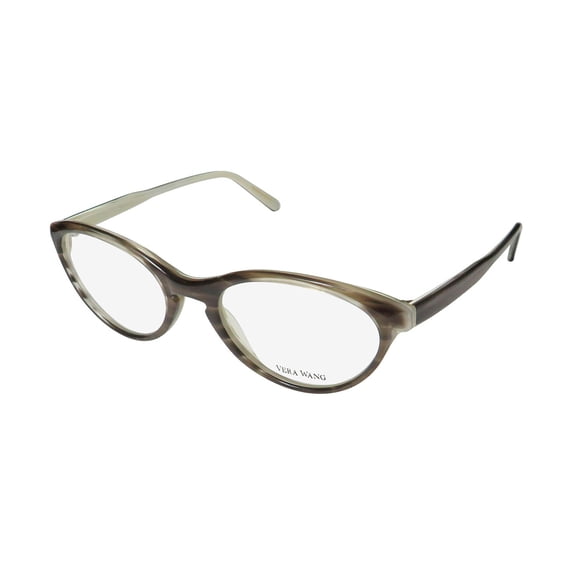 NEW VERA WANG V356 WOMENS/LADIES CAT EYE FULL-RIM HORN FRAME DEMO LENSES 51-19-140 EYEGLASSES/SPECTACLES