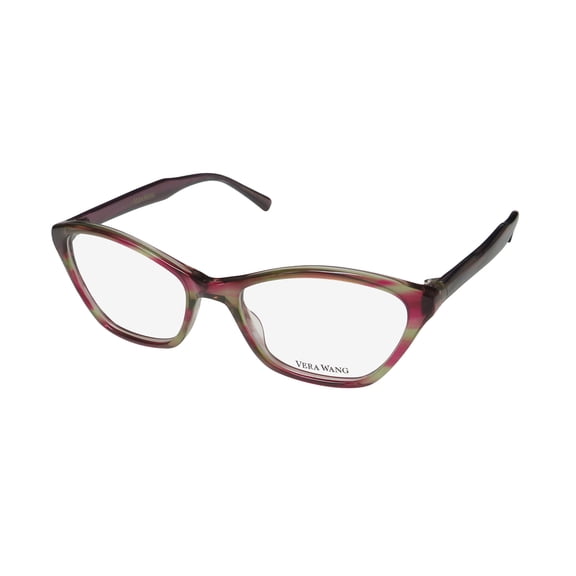 NEW VERA WANG V364 WOMENS/LADIES CAT EYE FULL-RIM AUBERGINE FRAME DEMO LENSES 49-17-130 EYEGLASSES/EYEGLASS FRAME
