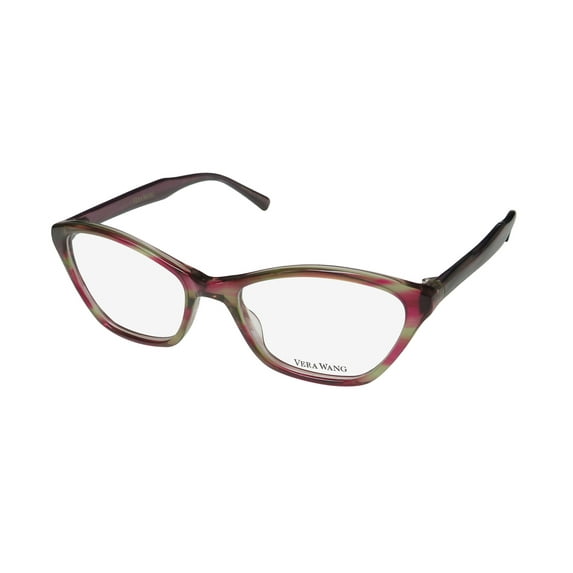 NEW VERA WANG V364 WOMENS/LADIES CAT EYE FULL-RIM AUBERGINE FRAME DEMO LENSES 49-17-130 EYEGLASSES/EYEGLASS FRAME