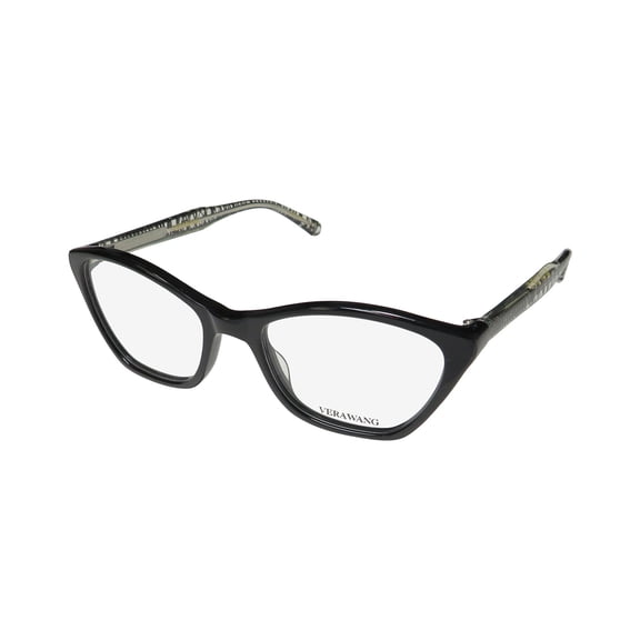 NEW VERA WANG V364 WOMENS/LADIES CAT EYE FULL-RIM BLACK FRAME DEMO LENSES 49-17-130 EYEGLASSES/EYEWEAR