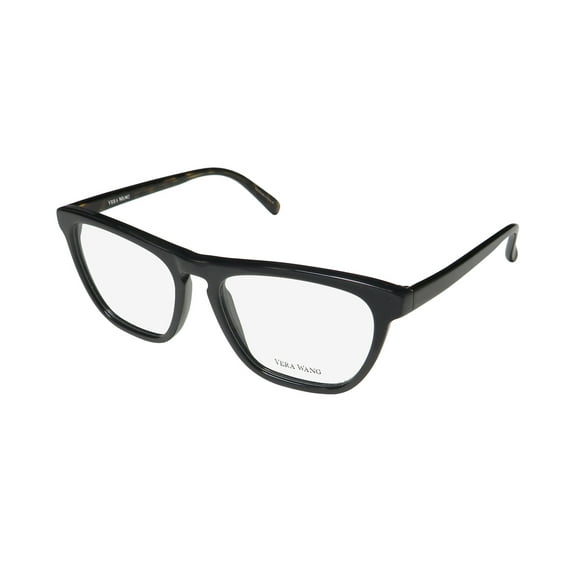 NEW VERA WANG V368 WOMENS/LADIES OVERSIZED FULL-RIM BLACK FRAME DEMO LENSES 52-17-140 EYEGLASSES/EYEGLASS FRAME