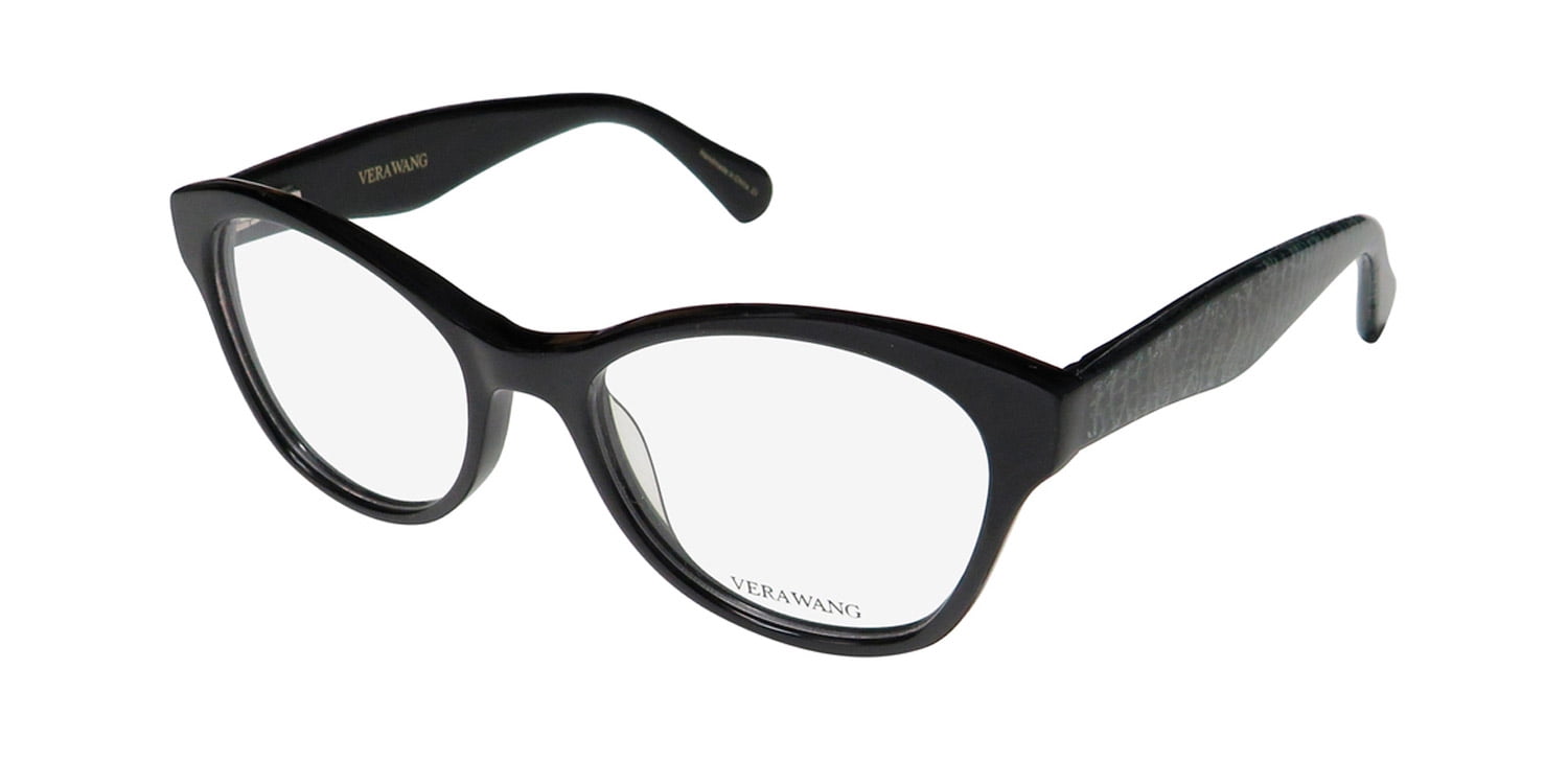 NEW VERA WANG V374 WOMENS/LADIES CAT EYE FULL-RIM BLACK FRAME DEMO ...