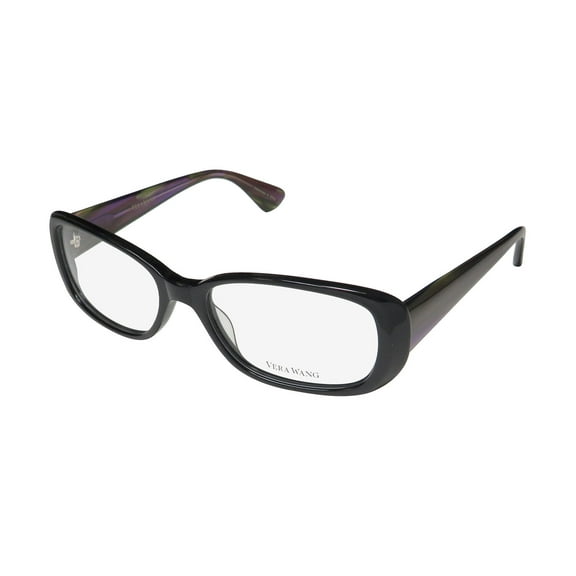 NEW VERA WANG VE13 WOMENS/LADIES DESIGNER FULL-RIM BLACK FRAME DEMO LENSES 53-17-135 EYEGLASSES/EYEGLASS FRAME