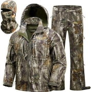 NEW VIEW Camo Hunting Clothes for Men, Winter Warm Hunting Jacket and Pants,Fleece Lined Hunting Suit for Deer Duck Bow Hunts