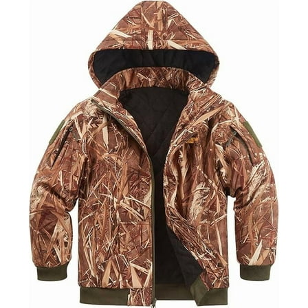NEW VIEW Kids Camo Hunting Clothes Silent, Youth Hunting Jacket for Cold Winter, Camouflage Hunting Coat for Boys & Girls