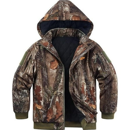 NEW VIEW Kids Camo Hunting Clothes Silent, Youth Hunting Jacket for Cold Winter, Camouflage Hunting Coat for Boys & Girls