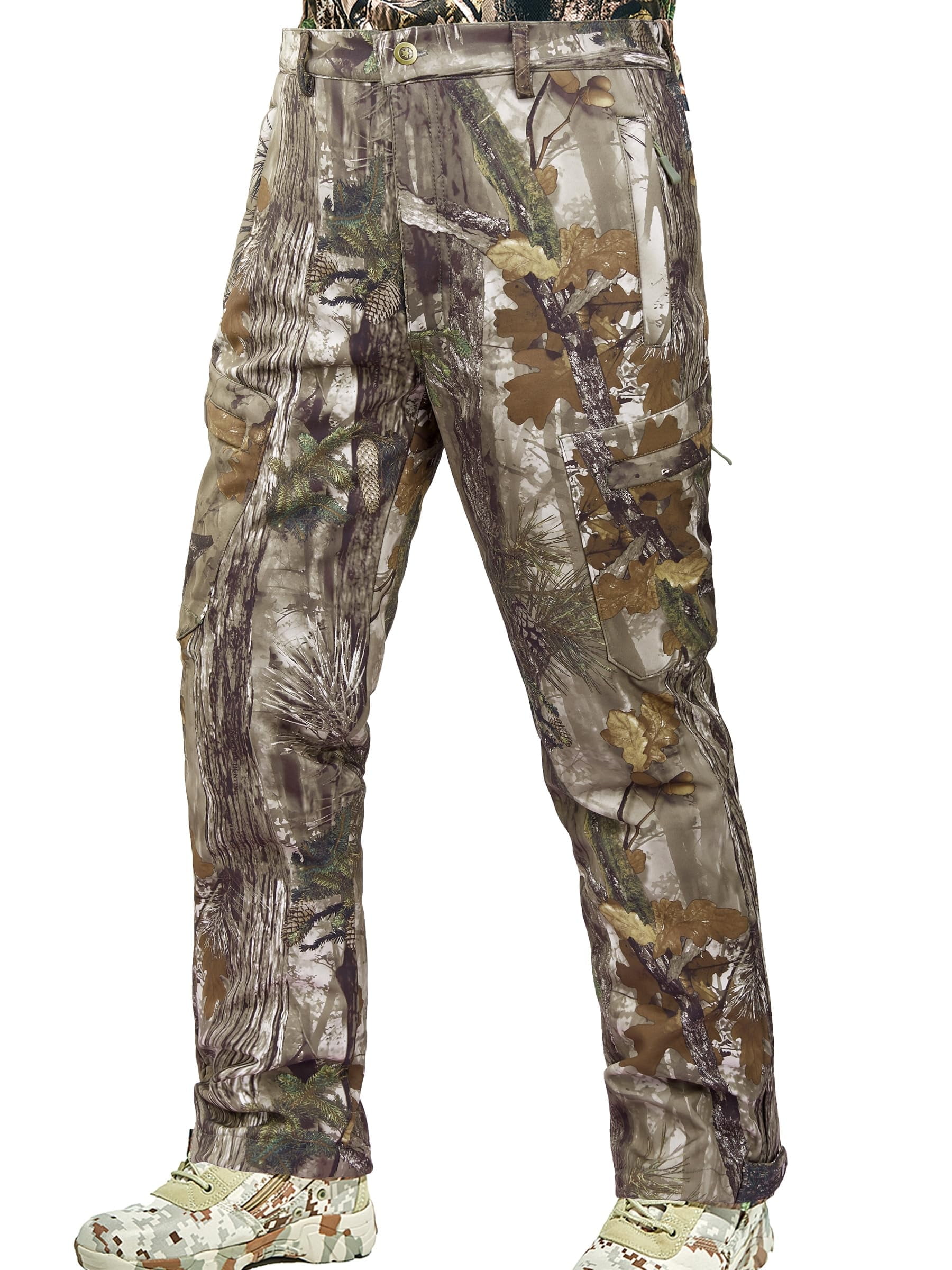 NEW VIEW Kids Camo Hunting Pants Silent, Youth Hunting Clothes for Cold Winter, Camouflage Hunting Pants for Boys & Girls