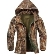 NEW VIEW Womens Hunting Clothes, Upgraded Ultra-Quiet Water Resistant Camo Hunting Jacket for Duck Waterfowl Deer Hunting