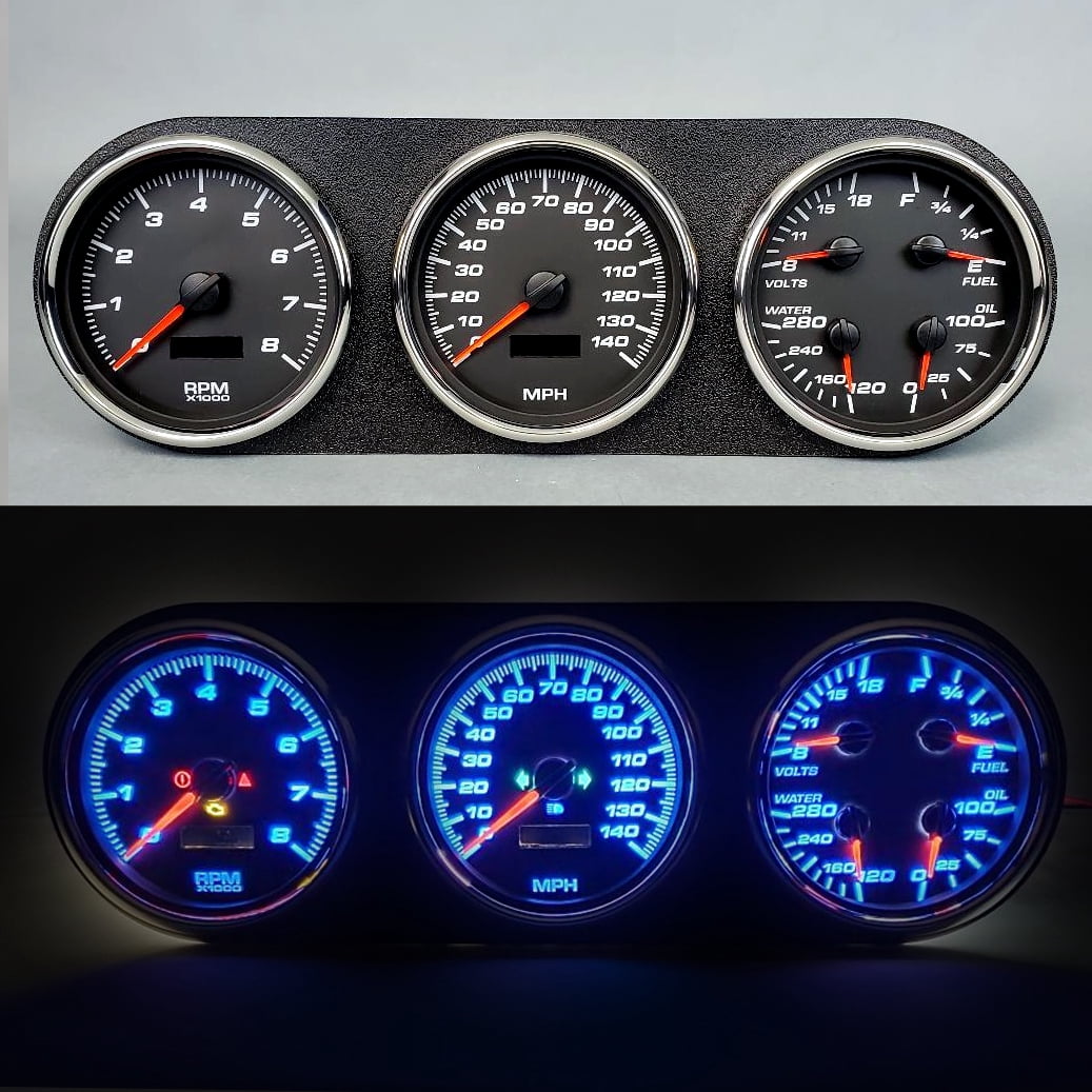 NEW VINTAGE USA Gauge Kit Dodge Truck 81-93 Perf II Blk partNumber: 81021-01