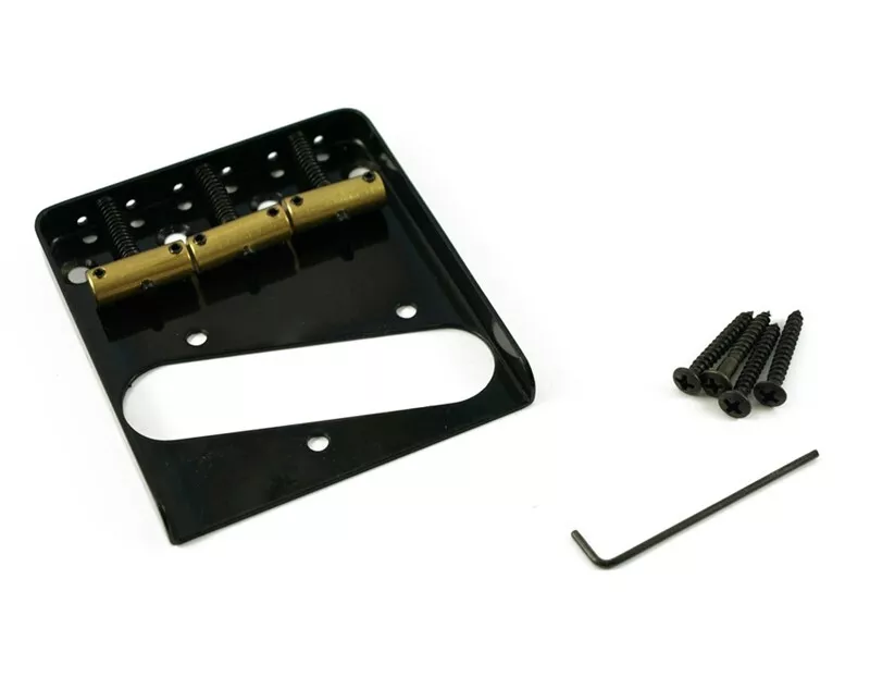 NEW - Vintage Style 3-Saddle Fender Tele Bridge - BLACK