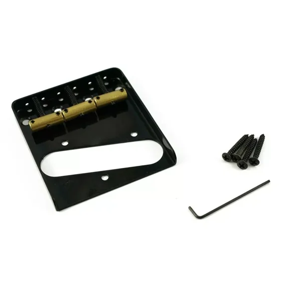 NEW - Vintage Style 3-Saddle Fender Tele Bridge - BLACK
