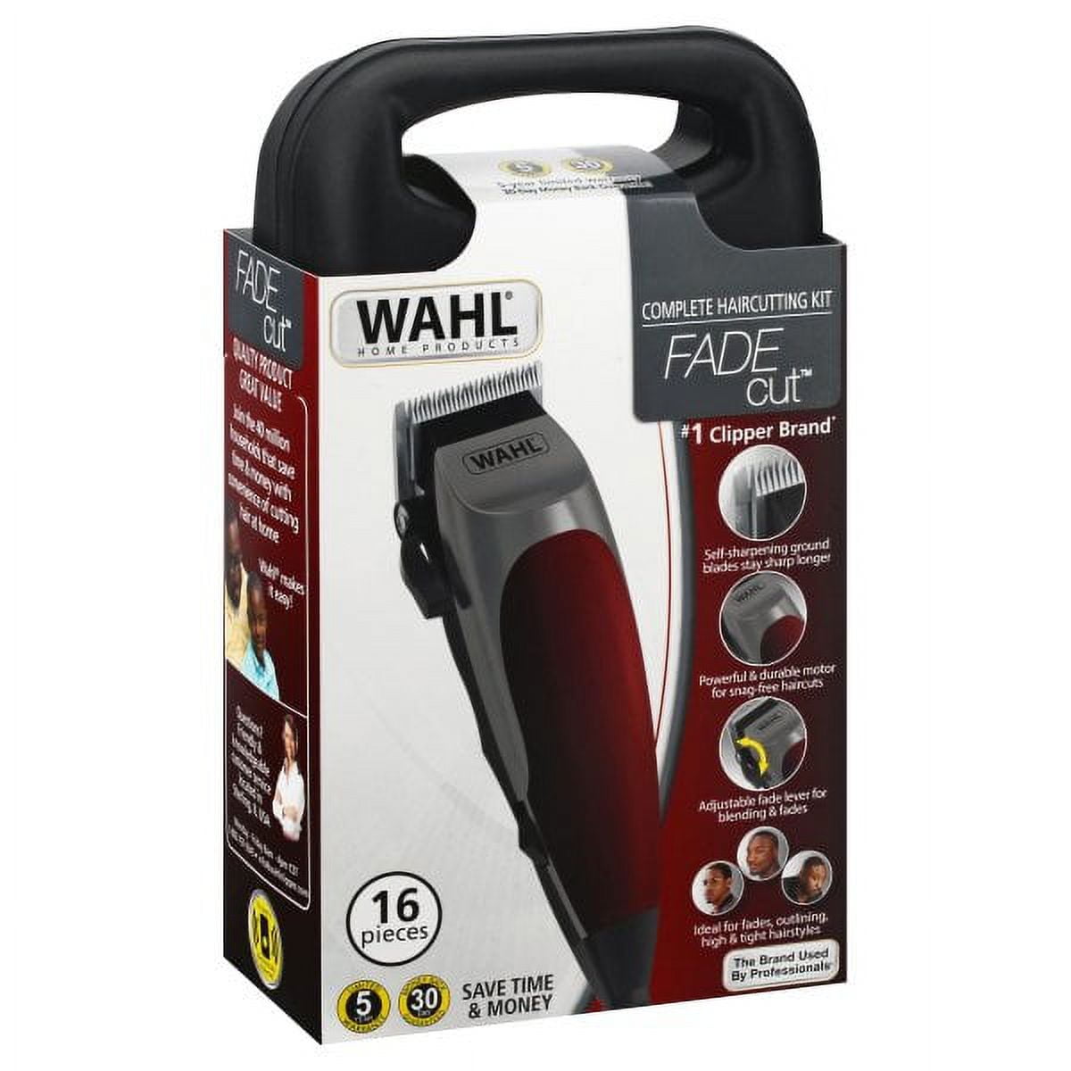 NEW WAHL FADE Cut Hair Cut Clippers Complete 16Piece Hair Cutting Kit 9656