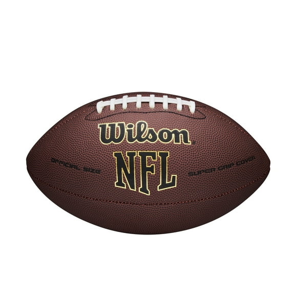Wilson NFL Super Grip Football - Brown, Official Size (Ages 14 and Up)