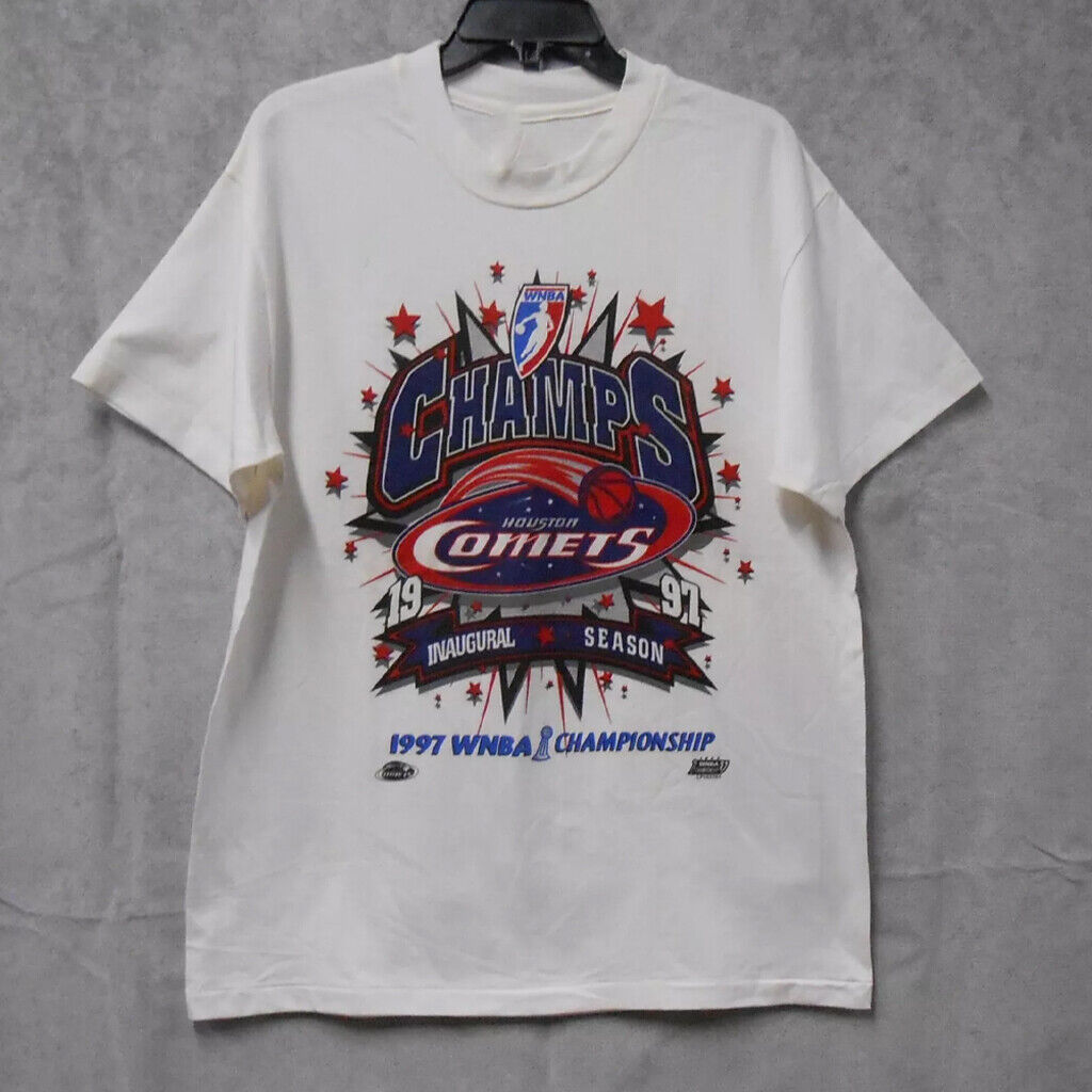 NEW!! WNBA HOUSTON COMETS CHAMPS INAUGURAL SEASON 1997 TSHIRT