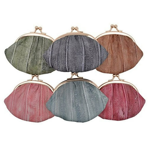 NEW WOMEN'S WATERPROOF EEL SKIN SMALL COIN CHANGE PURSE WALLET (GREY)