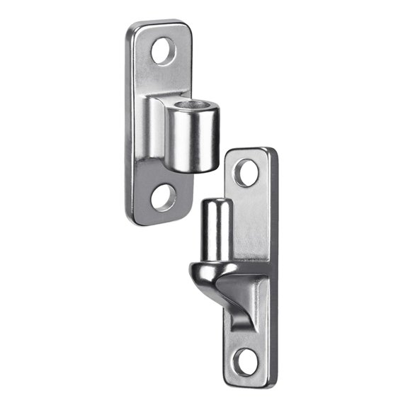 Wall Mount Gate Hinges for Farm Gates, Outdoor One-Piece No-Weld Chain Link Fence Parts with 5/8 Hinge Pin