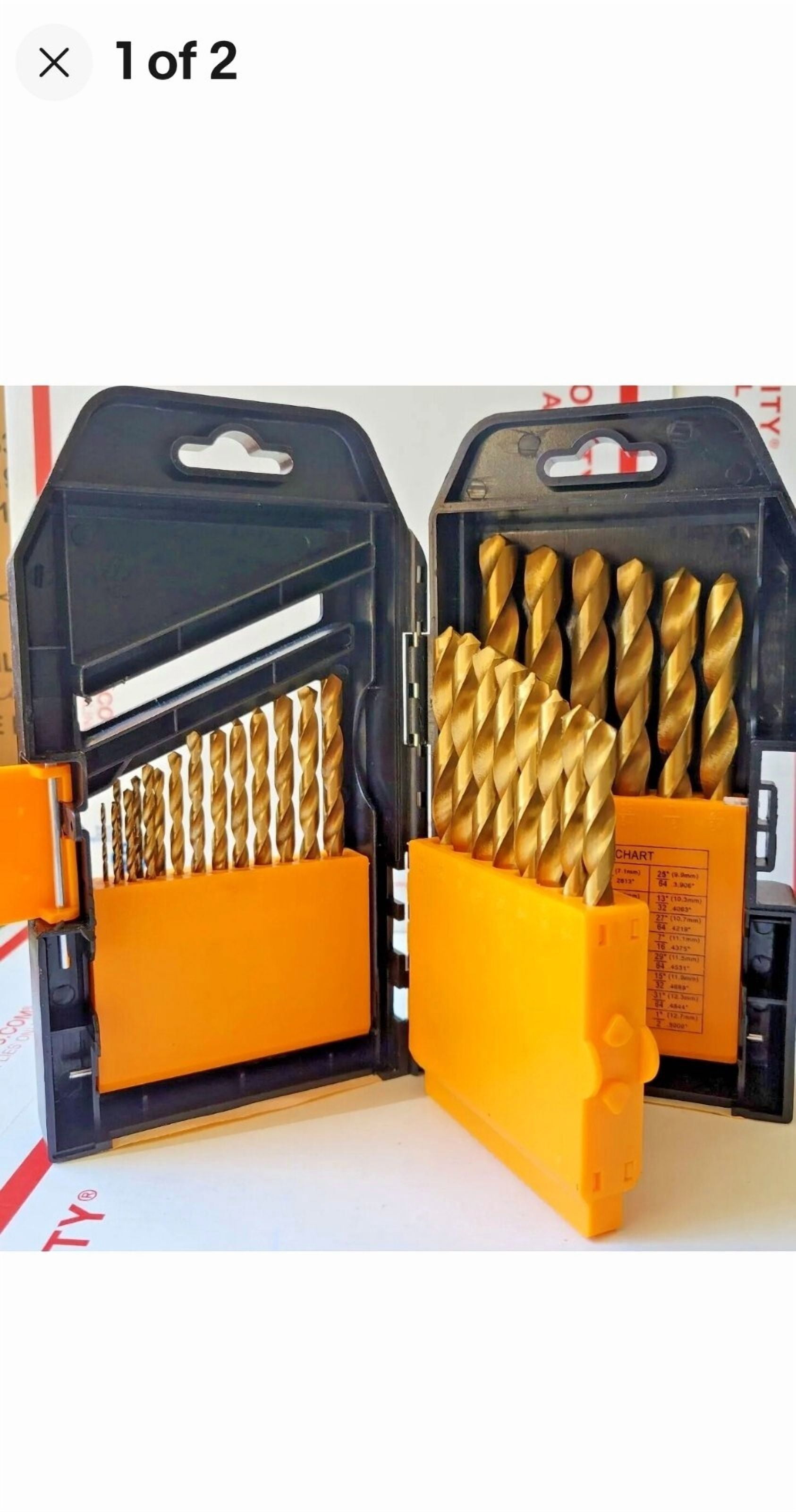 NEW Warrior 29 Pc. Titanium Nitride Coated high speed steel Drill Bit Set