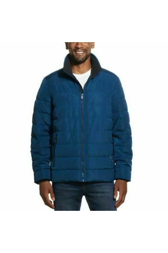NEW!!! Weatherproof Men Ultra Luxe Water Resistant Puffer Jacket (Blue & Small)