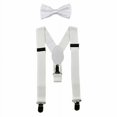 thumbnail image 1 of NEW White Kids Baby Suspenders and Bow Tie Set Elastic Adjustable, 1 of 4