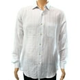 thumbnail image 1 of NEW White Mens Size Small S Button Down Textured Linen Shirt, 1 of 2