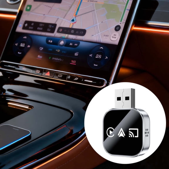 NEW Wireless Kivont 3 in 1 Adapter - 2026 Upgrade Wireless Carplay Adapter | with 2.4/5ghz WiFi and Bluetooth 5.0 - Mini USB-C Car Port - Plug and Play & Stable Control for Android (I)