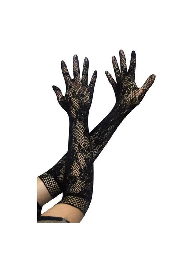 NEW Women Sexy Lingerie Glove Jacquard Uniform Seduction Fun Lace Gloves