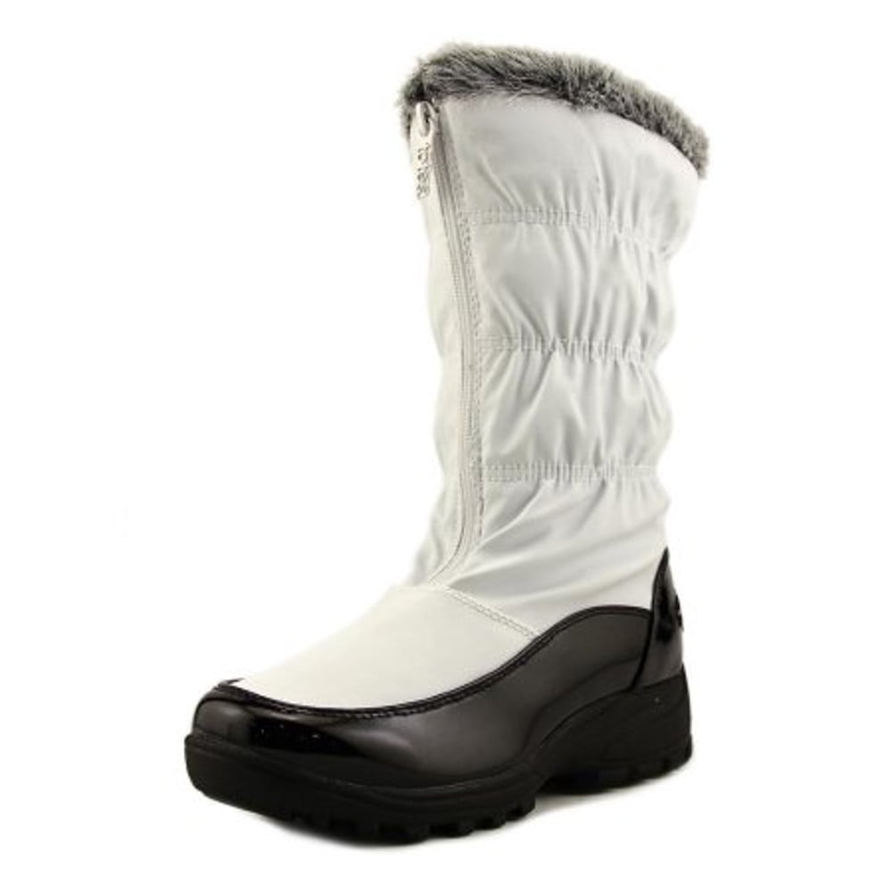 NEW Womens Totes Rogan Rain / Snow Boots White Size 8.5 M Canvas Round ...