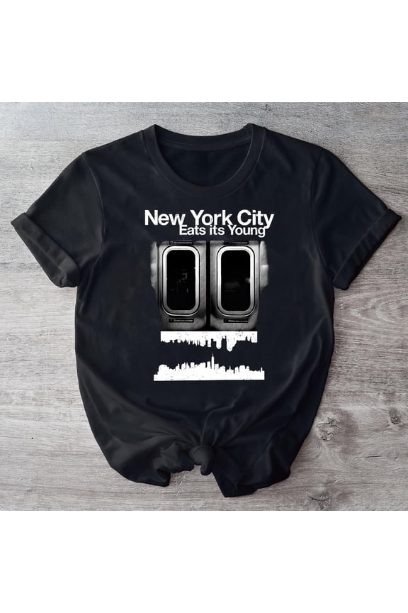 NEW YORK CITY EATS IT'S YOUNG T-Shirt - NYC Crisp How To Make It America-TH42855