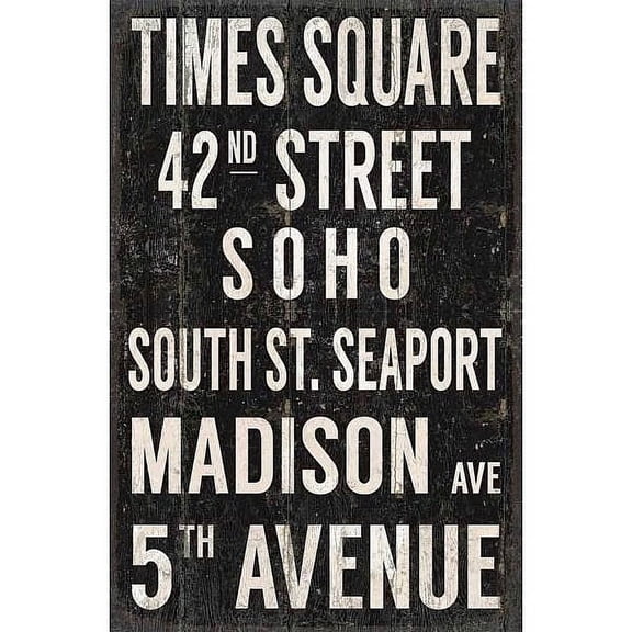 NEW YORK CITY SUBWAY Box Sign 7x11 by Sixtrees