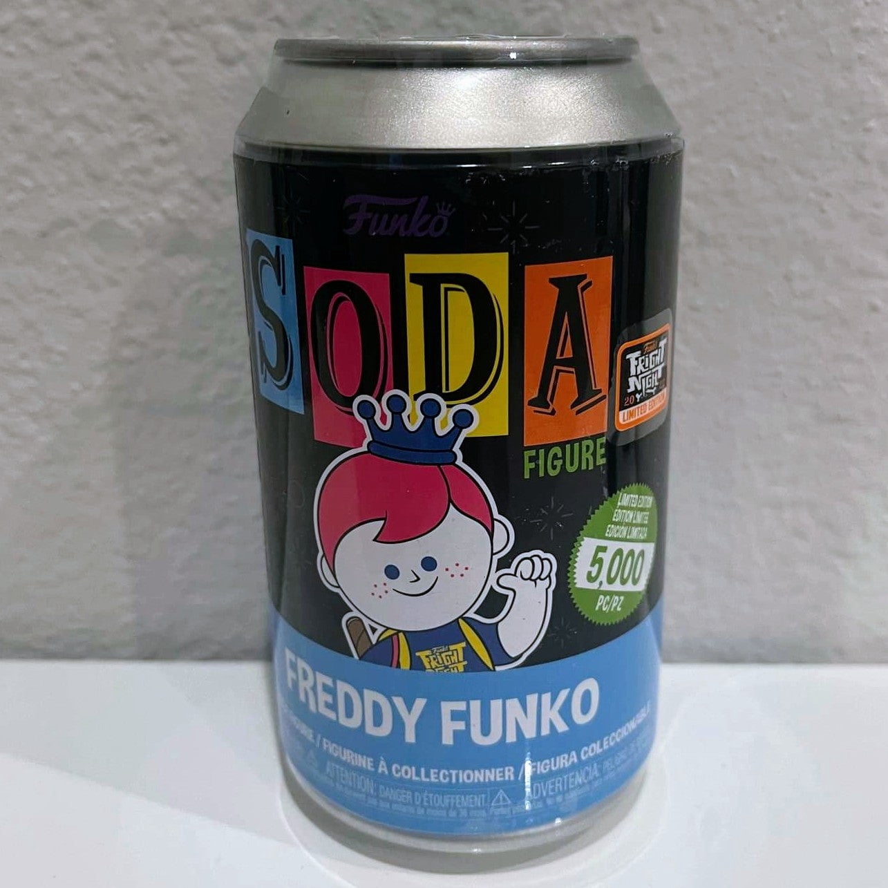 NEW YORK COMIC CON 2022: SEALED Freddy Funko with Fright Night T-Shirt (Blacklight | Pink Hair | Blue Crown)