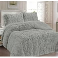 thumbnail image 1 of NEW YORK GRAY COLOR SHAGGY BLANKET WITH SHERPA SOFTY THICK AND WARM 3 PCS KING SIZE, 1 of 1