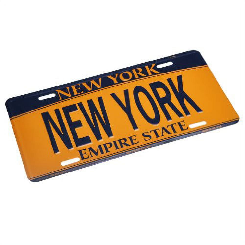 NEW YORK New York License Plate NY Car Plate NYC Metal Empire Gold