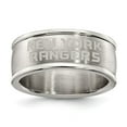 thumbnail image 1 of Finest Gold   York Rangers Stainless Steel Logo Band Ring - Size 6, 1 of 2