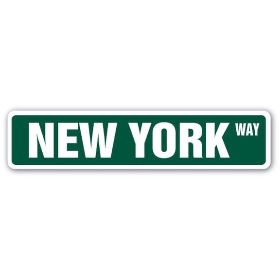 NEW YORK Street Sign Decal NYC city Manhatten Broadway Times | Indoor/Outdoor | 18" Wide