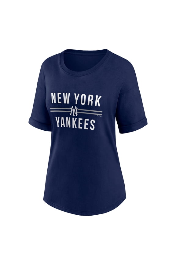 Women's Navy Out Run Bi-Blend Rolled Cuff T-Shirt, Up to Size 3XL