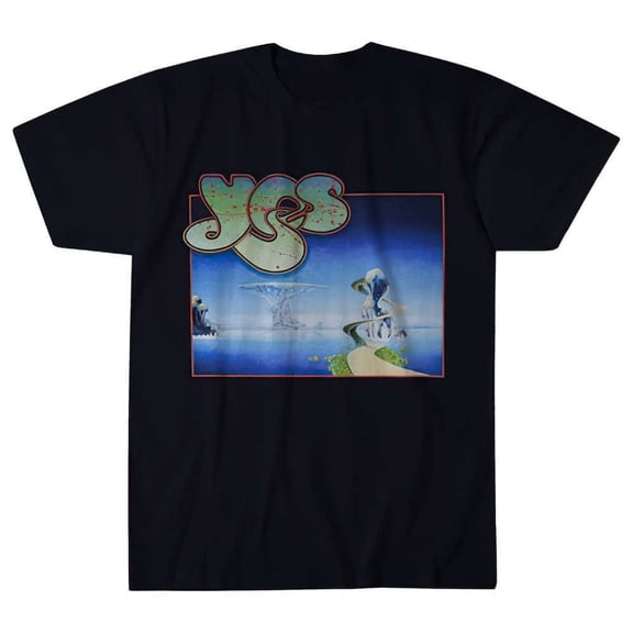 NEW Yes band Black Cotton All size S-5XL Gift For Fans T-shirt ES100
