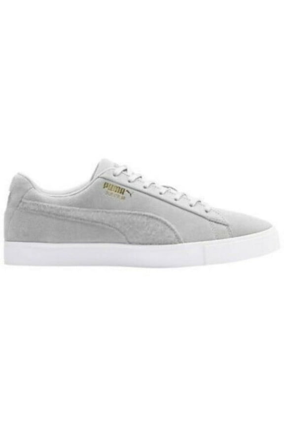 NEW Youth Puma Suede G Patch LE Spikeless Golf Shoes Quarry / Grey Sz 4 Y