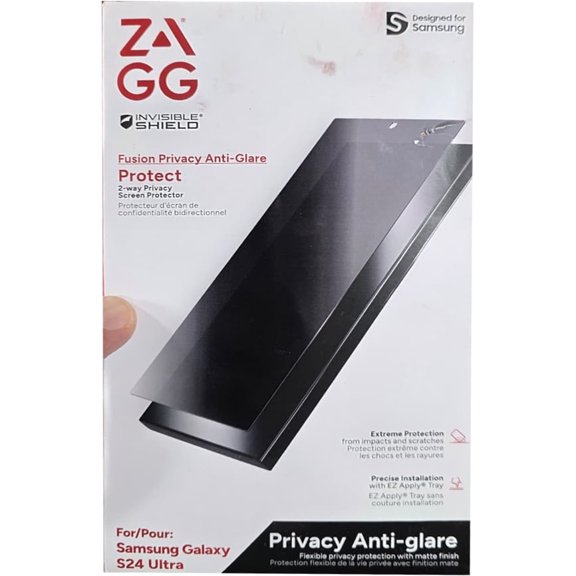 NEW ZAGG InvisibleShield Fusion PRIVACY Protector Samsung Galaxy S24 Ultra