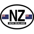 thumbnail image 1 of NEW ZEALAND FLAG, Waterproof UV Coated, Famous Reflective OVAL Sticker DECAL , 3.5" x 4.75", 1 of 1