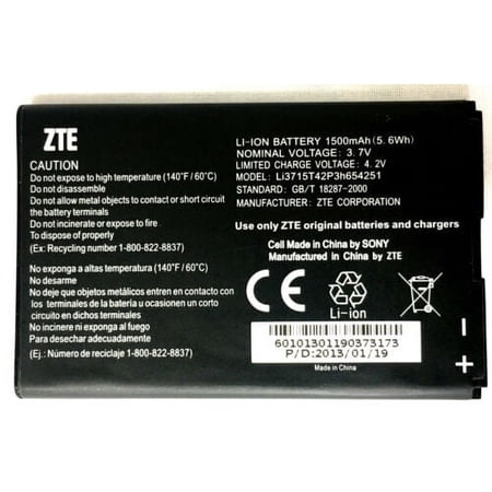 NEW ZTE MF65 POCKET WIFI Li-ion Battery 3.7V 1500mAh Mobile Hotspot WiFi Router