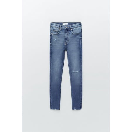 NEW Zara Blue Vintage Skinny Hi Rise Ankle Length Jeans ( Style-5520/024) Size -8 (40)