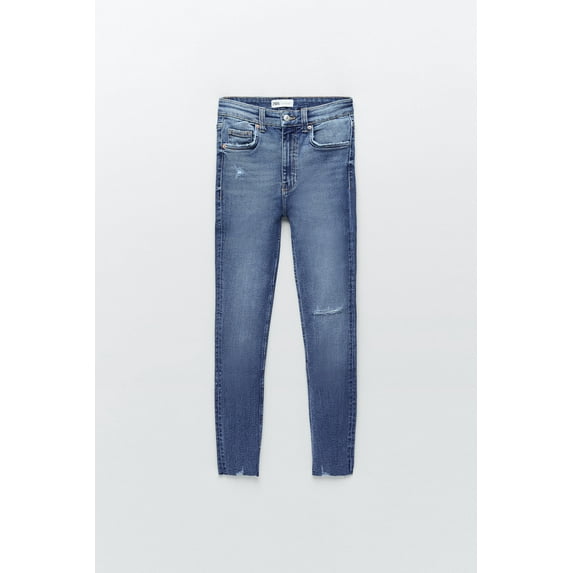 NEW Zara Blue Vintage Skinny Hi Rise Ankle Length Jeans ( Style-5520/024) Size -8 (40)